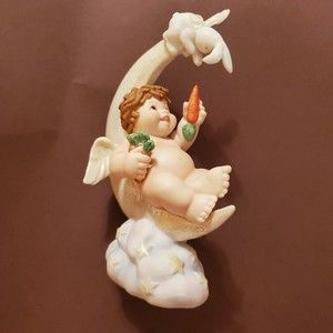 FITZ & FLOYD  Chubby Cherub Bunny Carrot "Little Miracles" 1994 Fig Discontinued